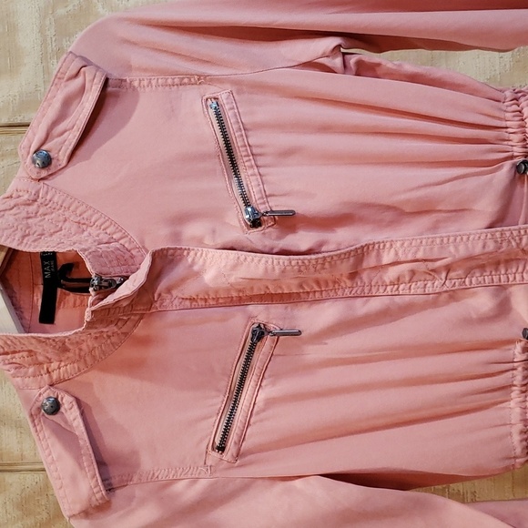 Max Jeans NEW Barn Chore Tencel Orange Utility Jacket Size XS - Picture 2 of 10